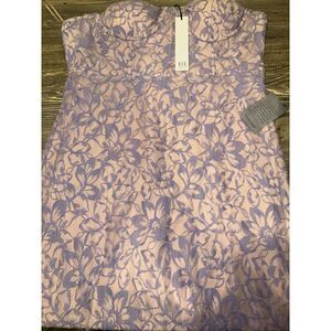 Nordstrom NSR Size XL Emma Strapless Lace Sweetheart Neck Midi A-Line Dress. Z